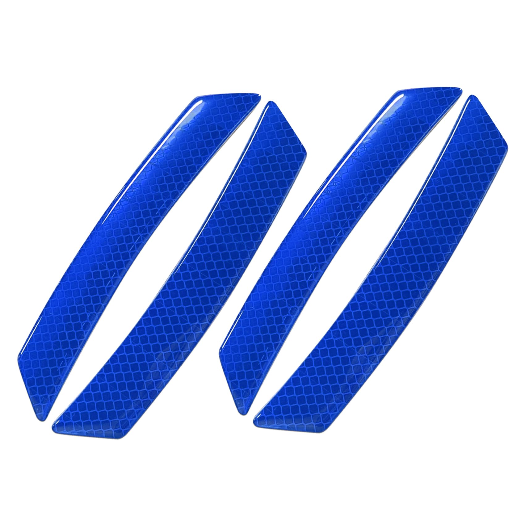 4PCS Car Reflective Trim Side Marker Stickers, Side Reflectors for Car, Anti-Collision Automatic Bumper Fender Stickers, Auto Exterior Accessories Reflector Guard Fit Cars (Blue, 4PCS)