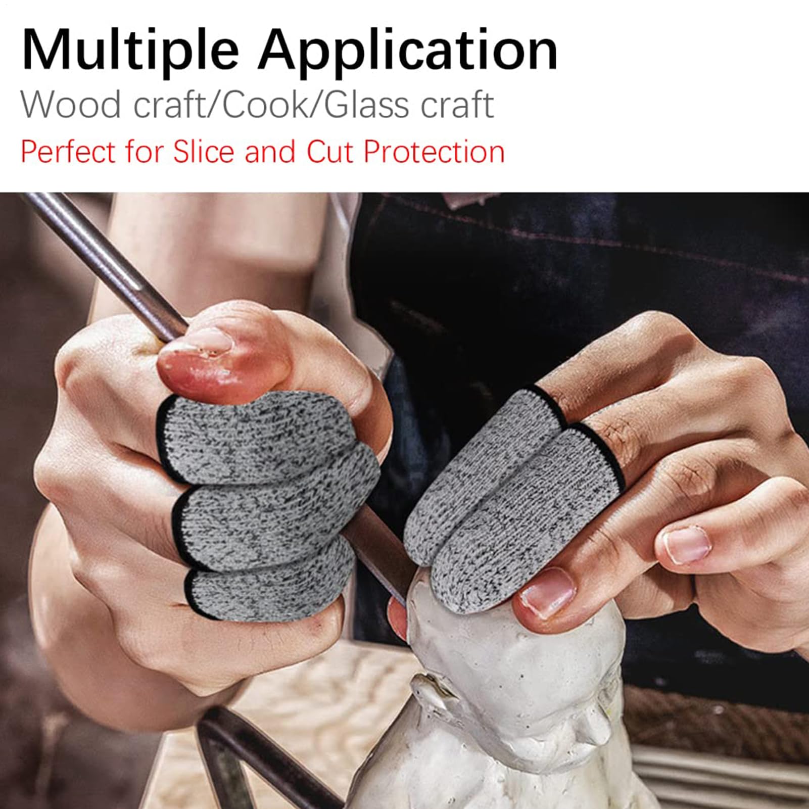 Doigtiers Anti-coupures - Résistant à La Chaleur, Aux Morsures, Protection Du Bout Des Doigts | Travail Respirant Du Bout Des Doigts, Anti-coupure, Protection, Cuisine De Sécurité Pour éplucher