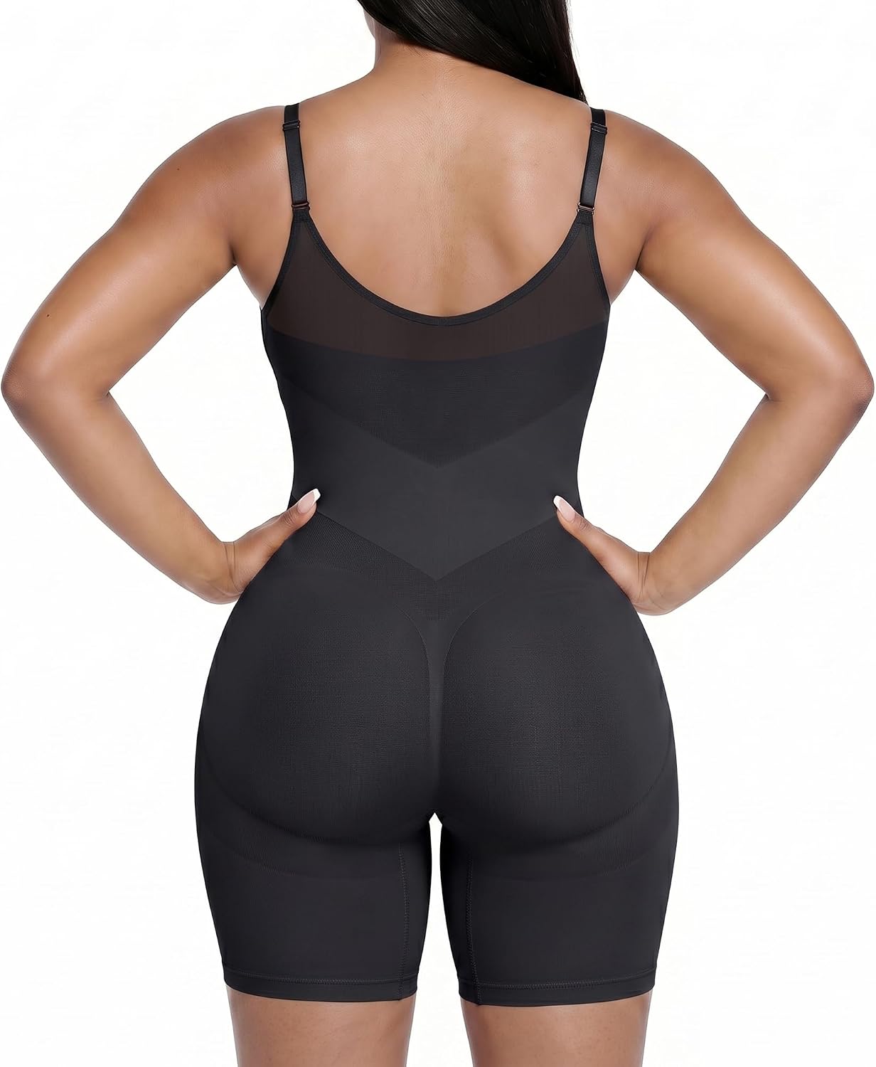 YIANNA V-Shaped Seamless Faja Shapewear Tummy Control Bodysuit for Women