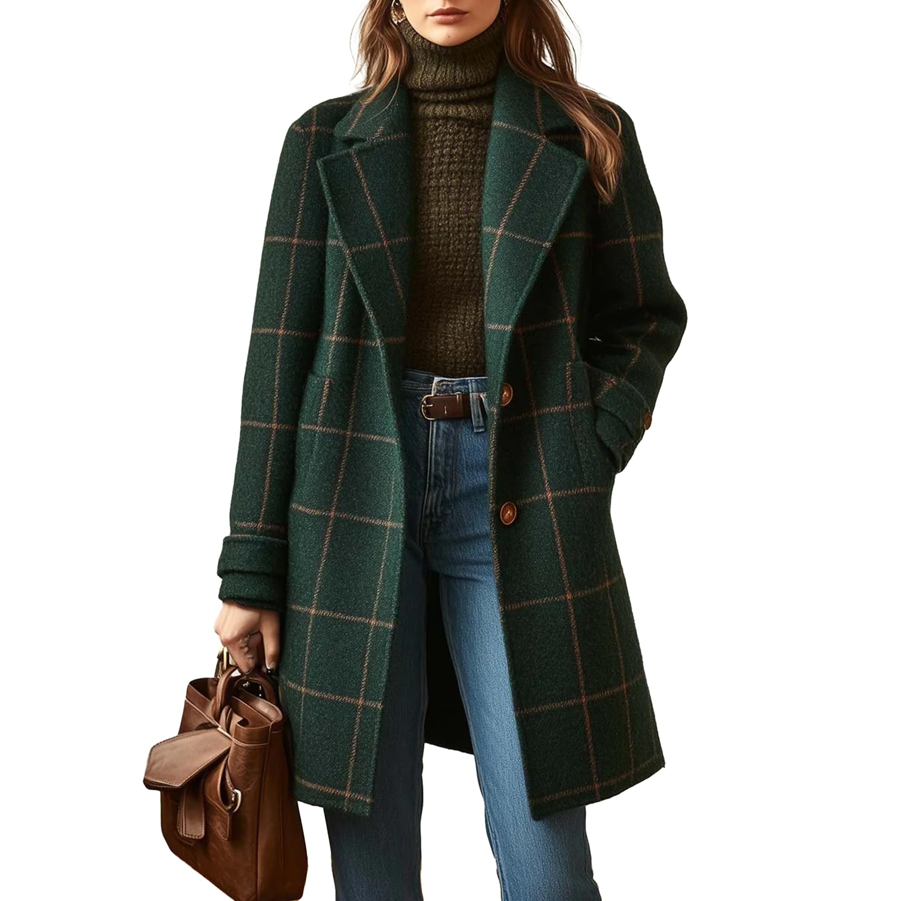 Treat ürself tweed check vintage coat Wool Coat Vintage Men