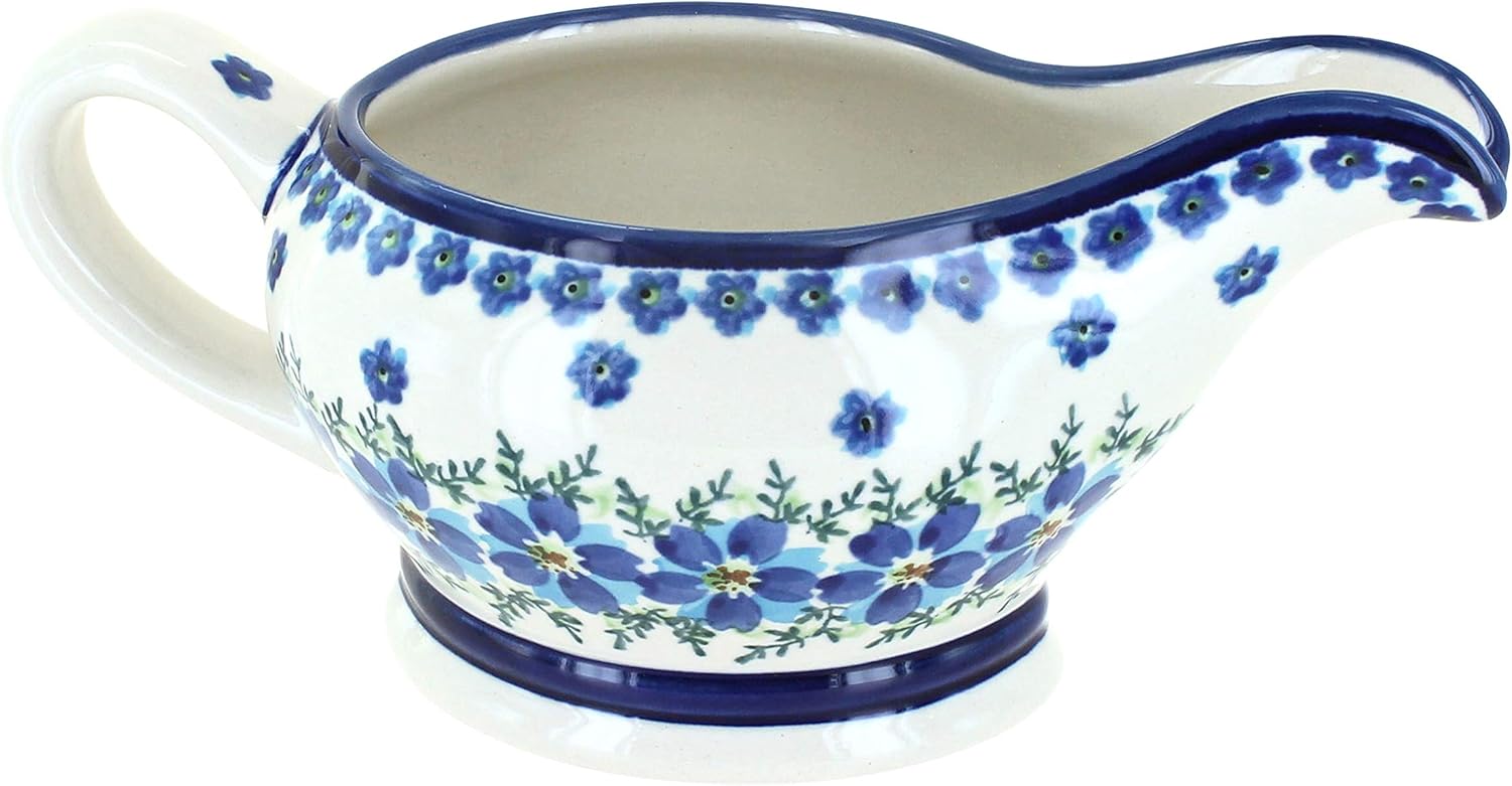 Blue Rose Polish Pottery Kalina Gravy Boat