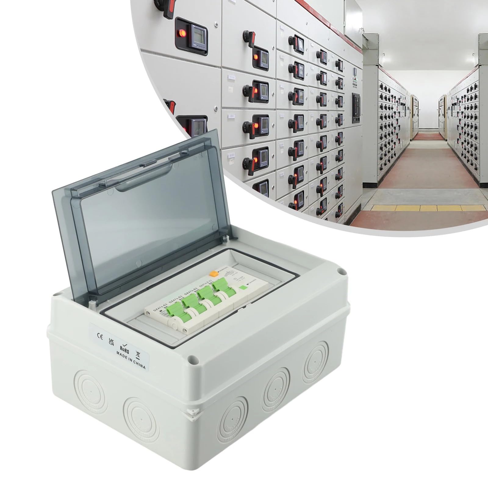 Cuadro Electrico, Cuadro Electrico Superficie Disyuntores Caja de distribución Versátil Impermeable Fácil instalación Protección contra Fugas en Interiores Seguridad en Exteriores