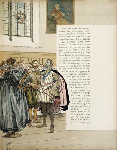 MockE Wall Art Print Canvas Prints Artwork Famous Henry Iv by Hermann Vogel for Hallway Decor 60x90cm