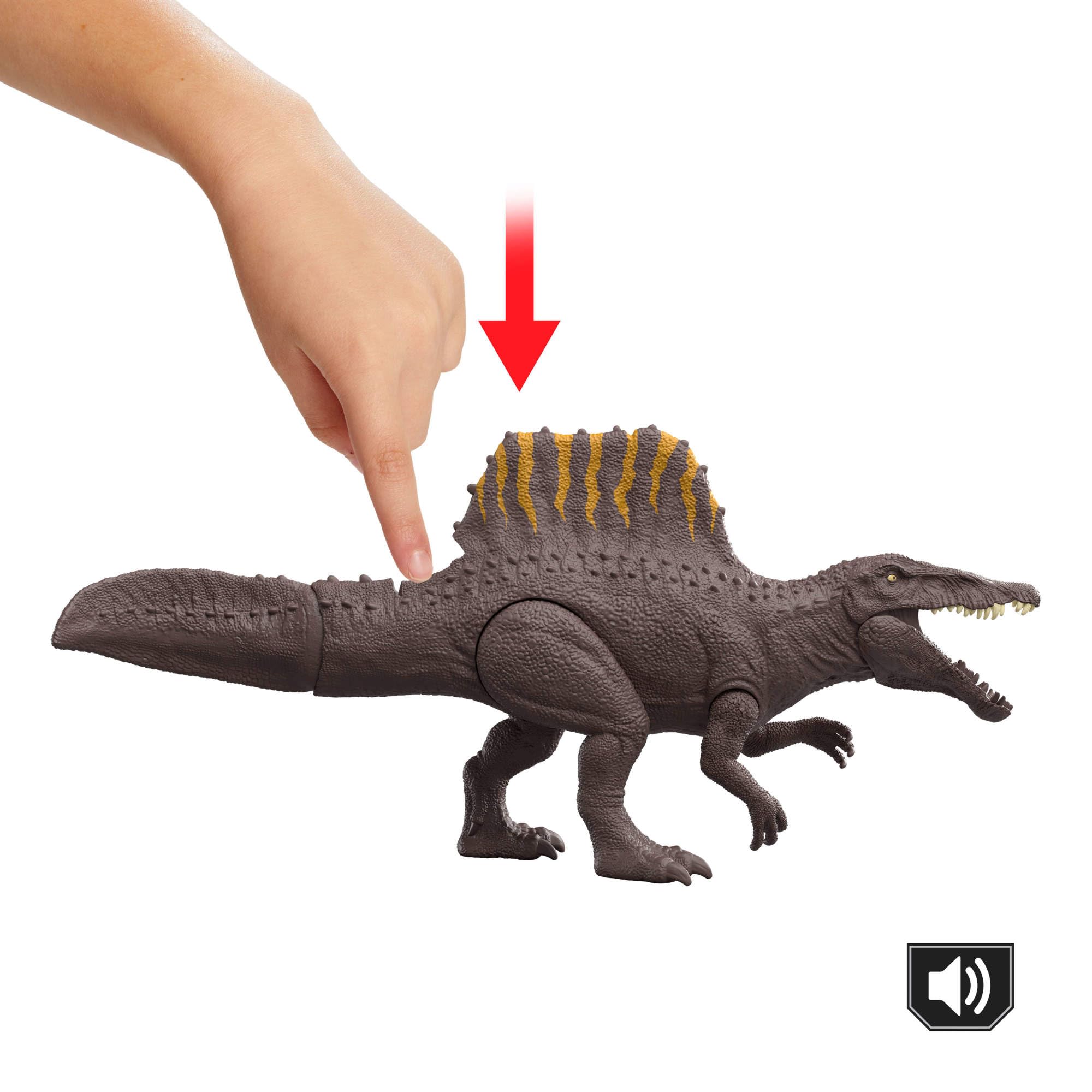 Jurassic World Rebirth Sound Surge Dinosaur Figures with Authentic Deco and Roar Sounds, Posable Dino Toy (Species May Vary)