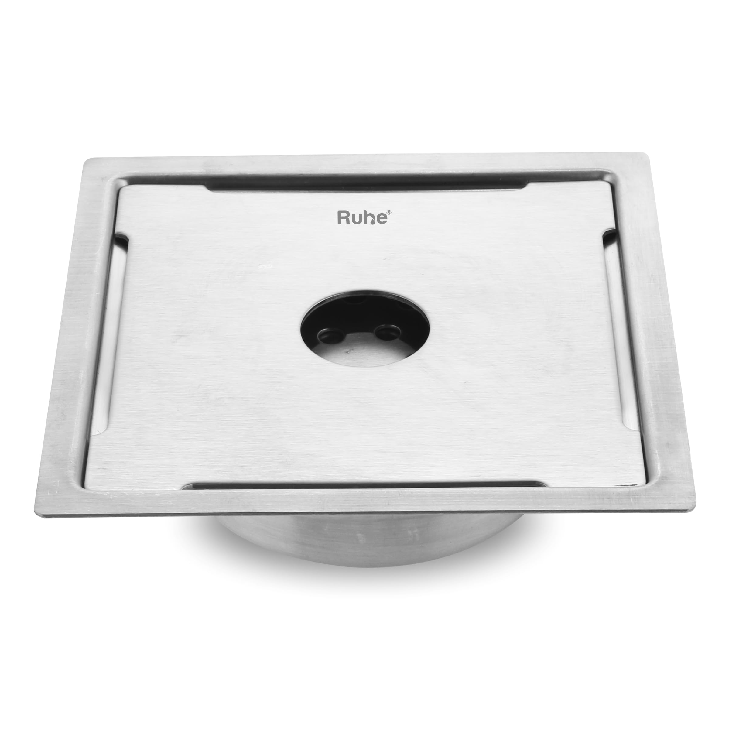 Ruhe Sapphire Square Floor Drain - Stainless Steel -14