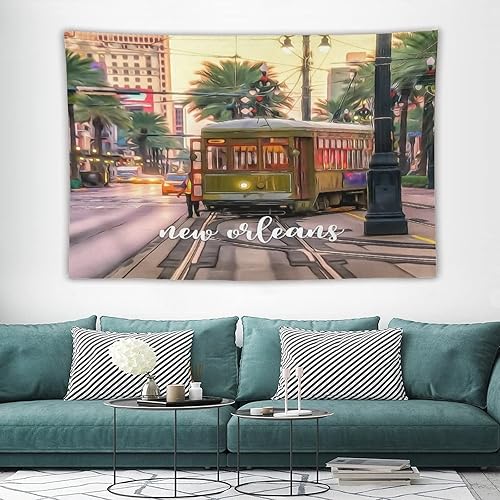 Miniatura 3 de Rimego Tapiz de tela de algodón para colgar en la pared, tapiz decorativo diario para dormitorio, sala de estar, dormitorio, 40 x 60 pulgadas,