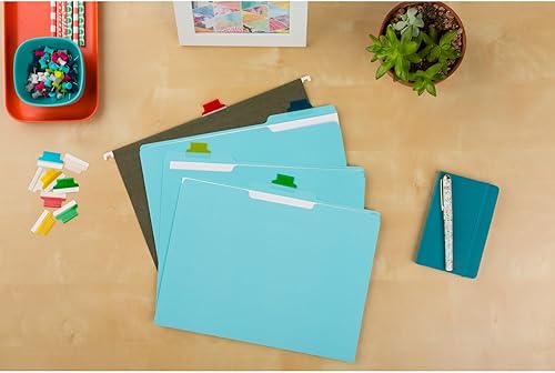 Miniatura 2 de Avery Insertable Self-Adhesive Tabs with Printable Inserts, 1", Permanent Adhesive, Assorted (Blue, Clear, Green, Red and Yellow), Pack of 25 Index