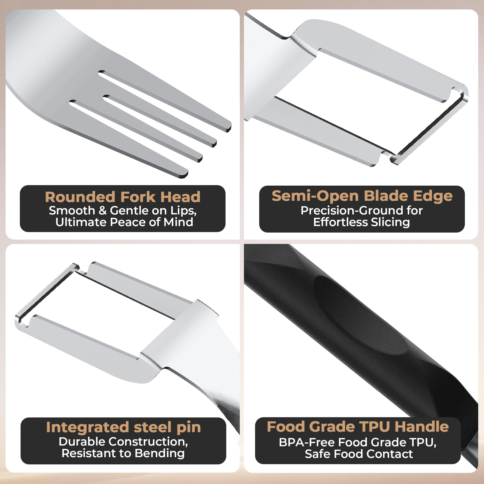 Watermelon Cutter & Fork - Dual Stainless Steel -4