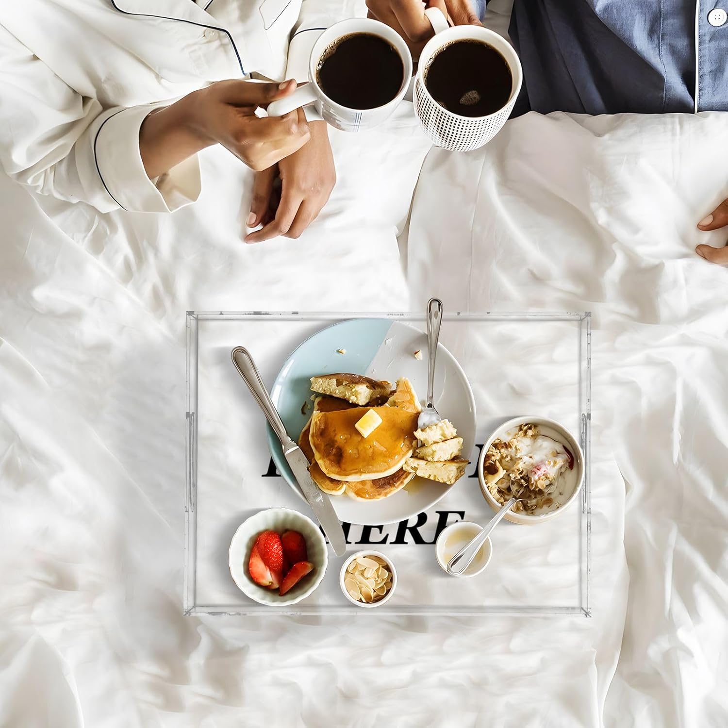 Personalized Acrylic Tray with Handles Your Design Here Custom Clear Serving Trays with Handles for Christmas Decor(Your DDESIGN HERE)