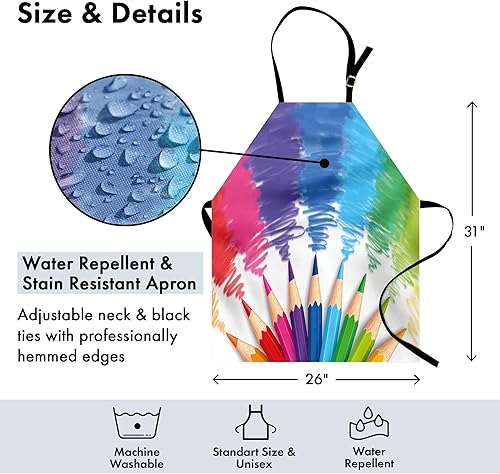 Miniatura 4 de Lunarable Delantal Multicolor Rosa Azul