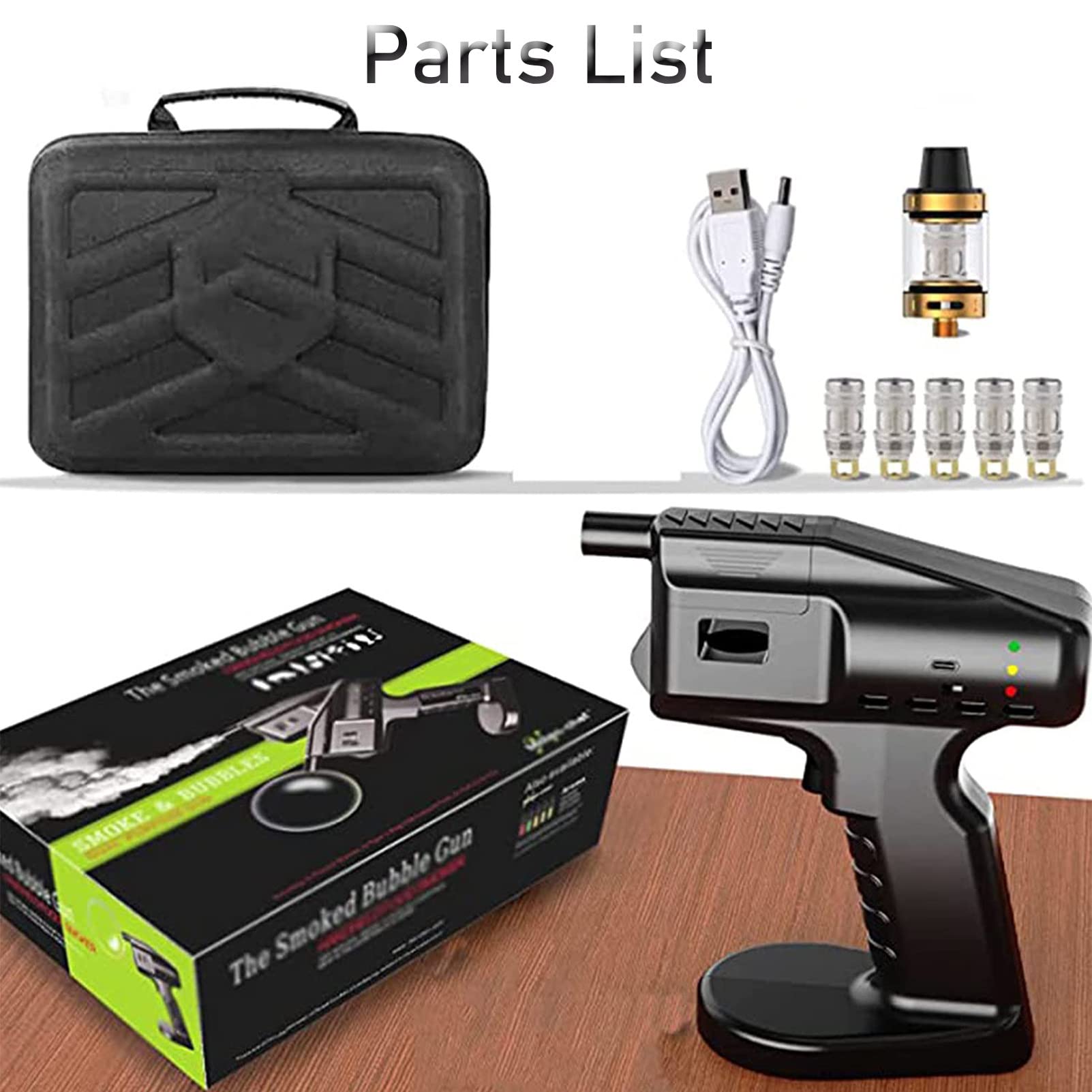 Smoke Bubble Gun, Bartending Smoke Maker, Bartending Bubble Gun, Bartending Smoke Maker Kuchnia Molekularna Mleko Herbata Kawa Koktajl Pistolet Do Dymu BąBelkowego