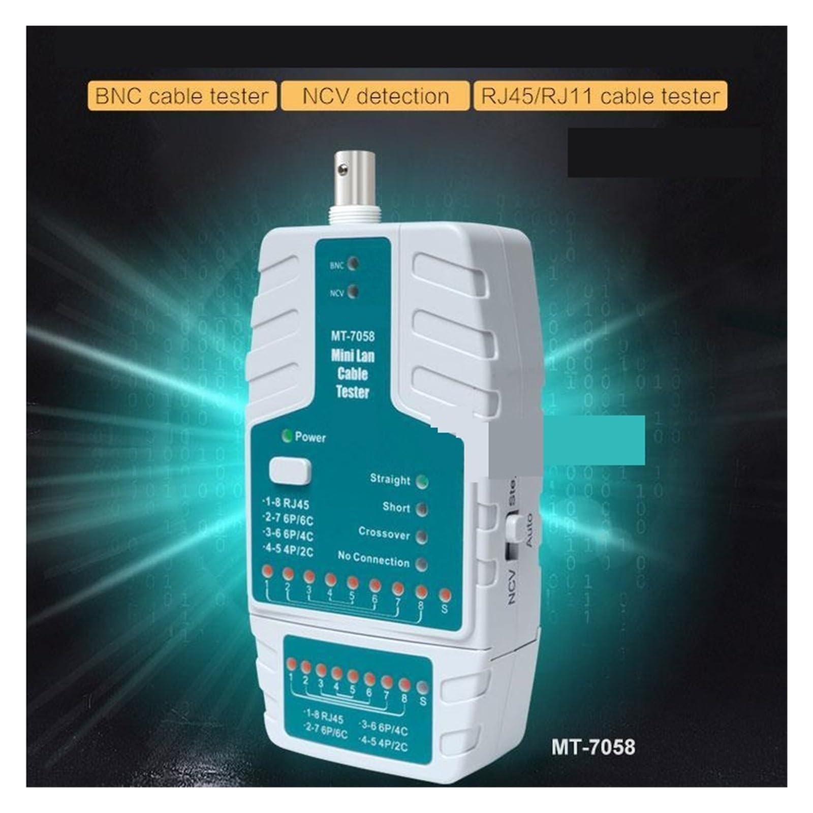 MT-7058 Mini Tester Kabli Lan Wielofunkcyjny Sieci Bezprzewodowy Lokalizator Dokładna Szybka Diagnostyka