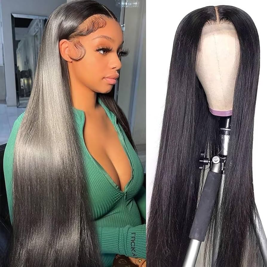 30 Inch Straight Wig – Sleek, Long, and Effortlessly Stunning 4 30 Inch Lace Front Wigs Human Hair Straight Brazilian Virgin Hair 150% Density 4X4 Straight Lace Closure Human Hair Wigs for Black Women Glueless Wigs with Baby Hair Natural Color : Amazon.co.uk: