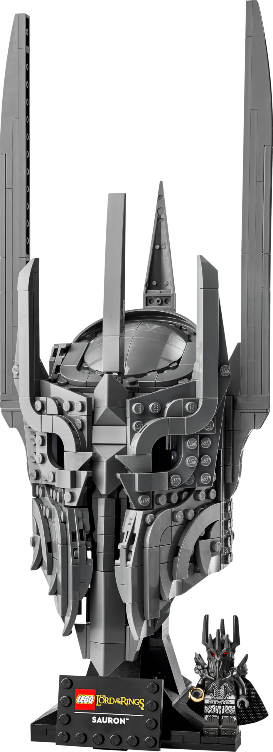 LEGO Icons El Señor de los Anillos: Casco de Sauron - Kit de Maquetas para Adultos - Minifigura Coleccionable y Anillo Único - Regalo para Hombres y Mujeres Fans de la Saga de Películas - 11373
