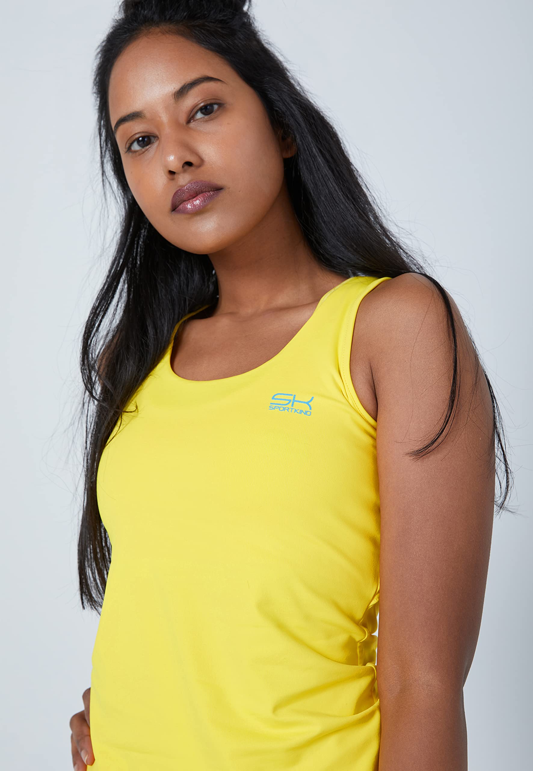 Sportkind Mädchen & Damen Tennis, Padel, Fitness, Running Tanktop, atmungsaktiv, UV-Schutz UPF 50+