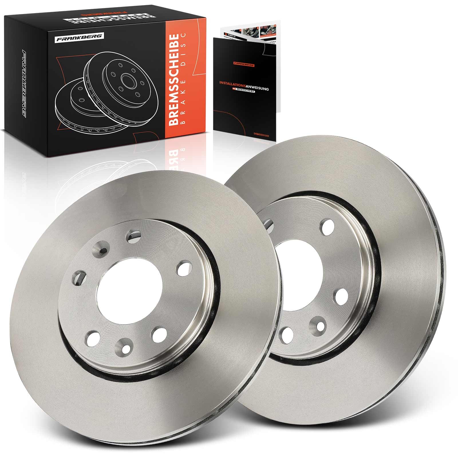 Frankberg Set di dischi freno incl. 2x Dischi Freno Anteriore Ventilato Diametro280mm Compatibile con Zoe BFM Duster HM Duster HS Megan.e III Grandtour KZ0/1 Replace# 402064151R