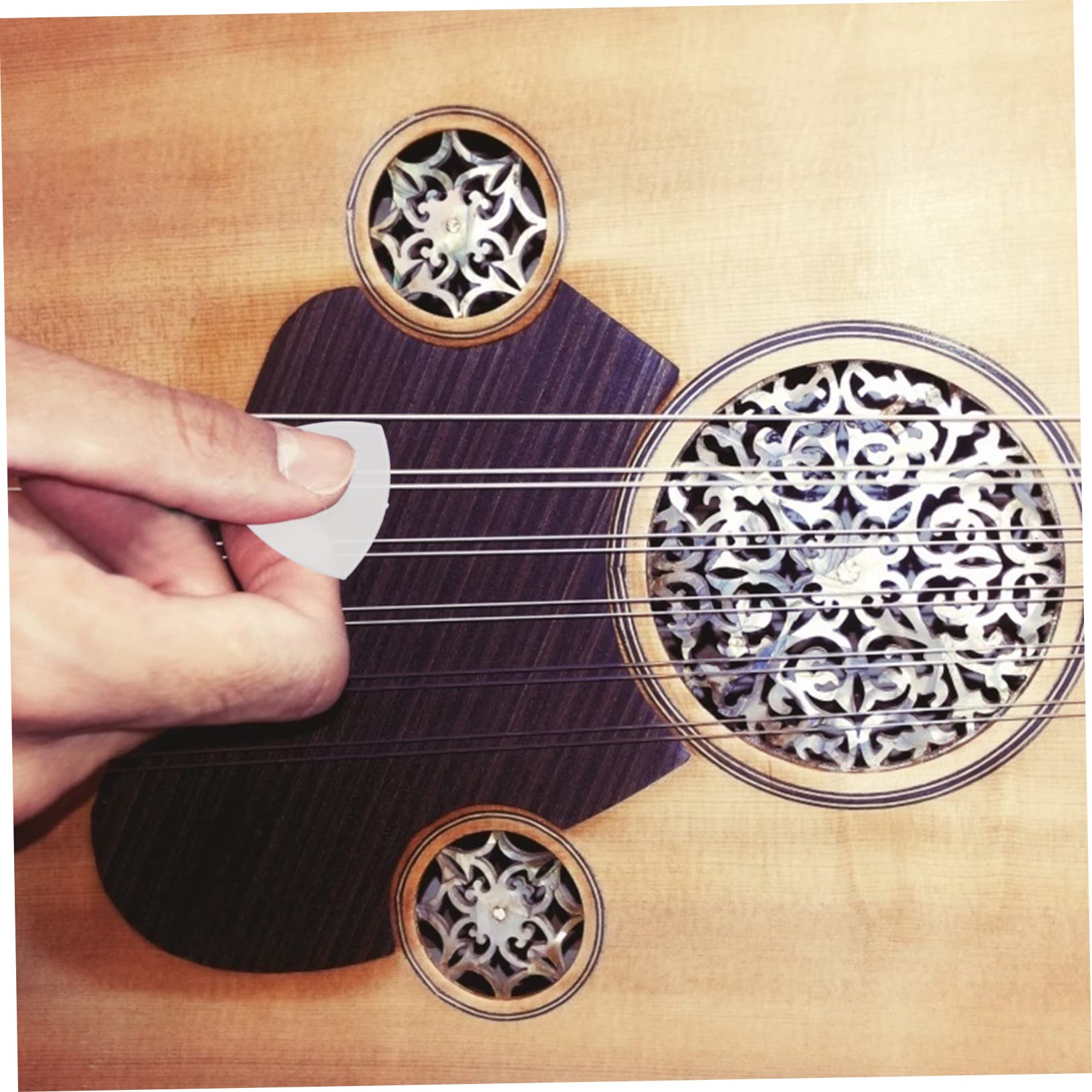Toyvian Juego De 5 Púas De Guitarra Acústica De Nailon Púas De Repuesto Para Ukelele 12 Unidades X 5