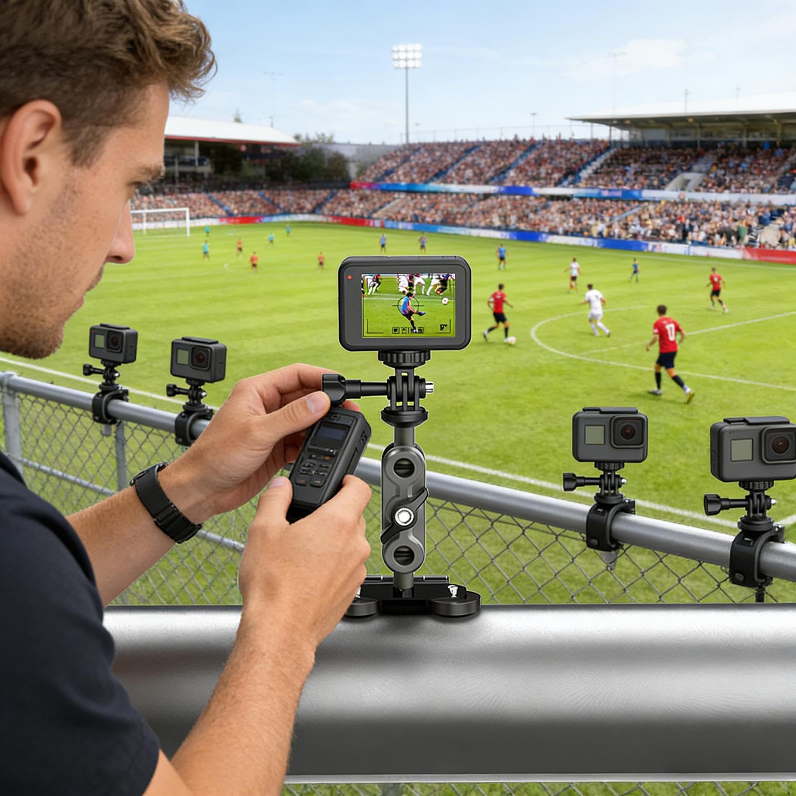 Supporto magnetico regolabile per recinzione per smartphone