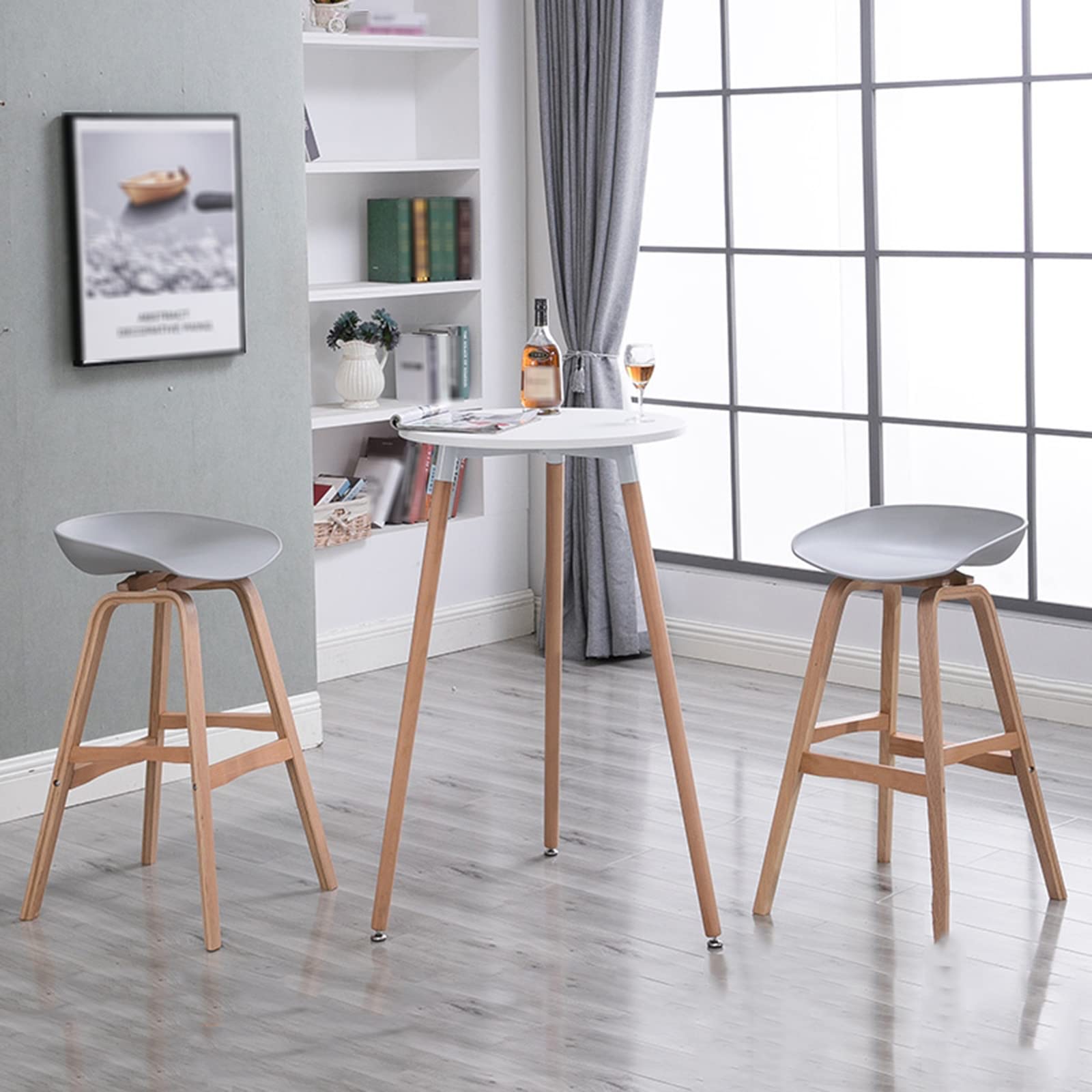 Sgabello da Tavolo Combinazione Tavolo E Sedia Semplice Nordico Ristorazione Negozio di tè Reception Tavolo Alto Sedia Tavolo Rotondo Semplice
