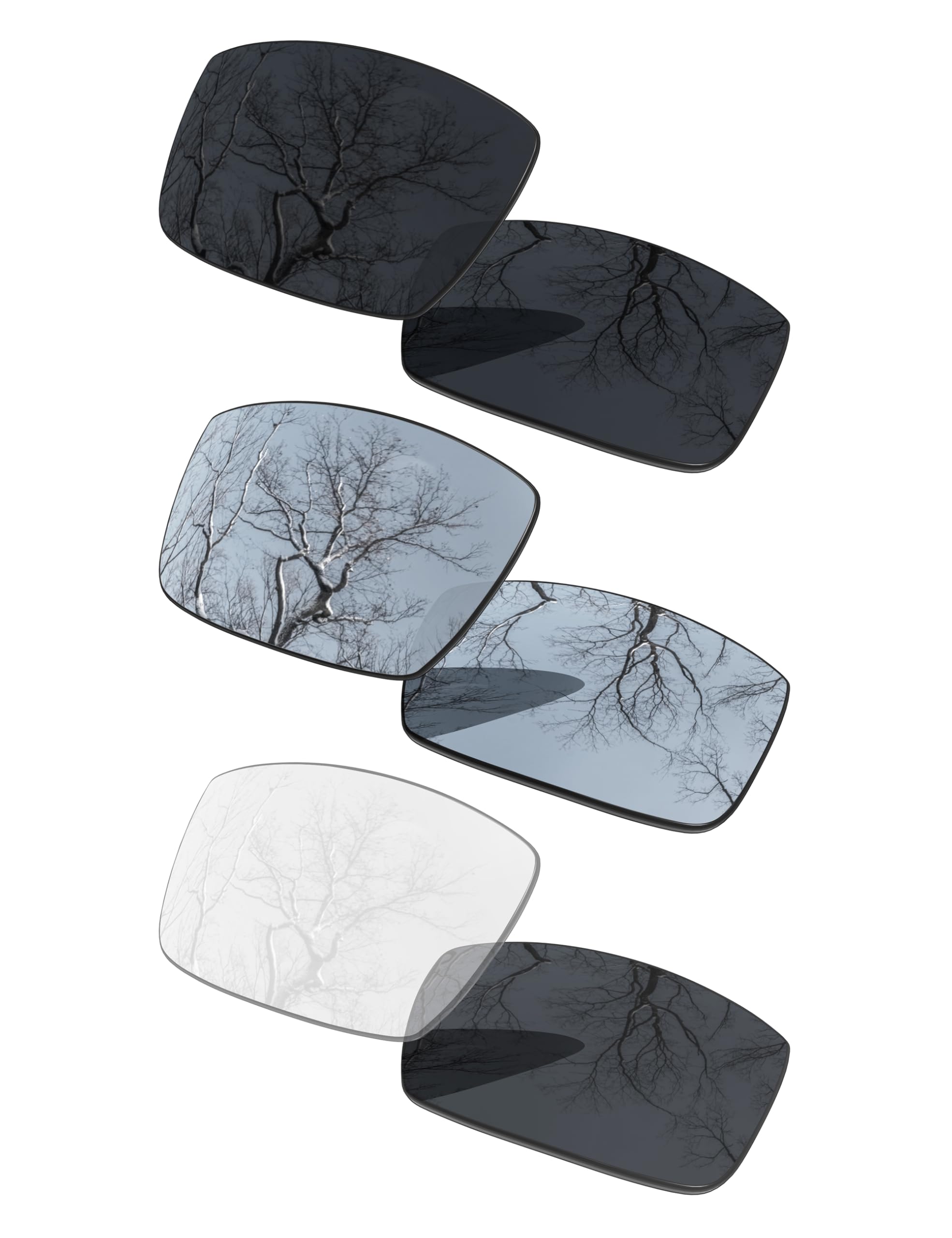 3 Pair Polarized Replacement Lenses for Oakley Gascan OO9014 Pack