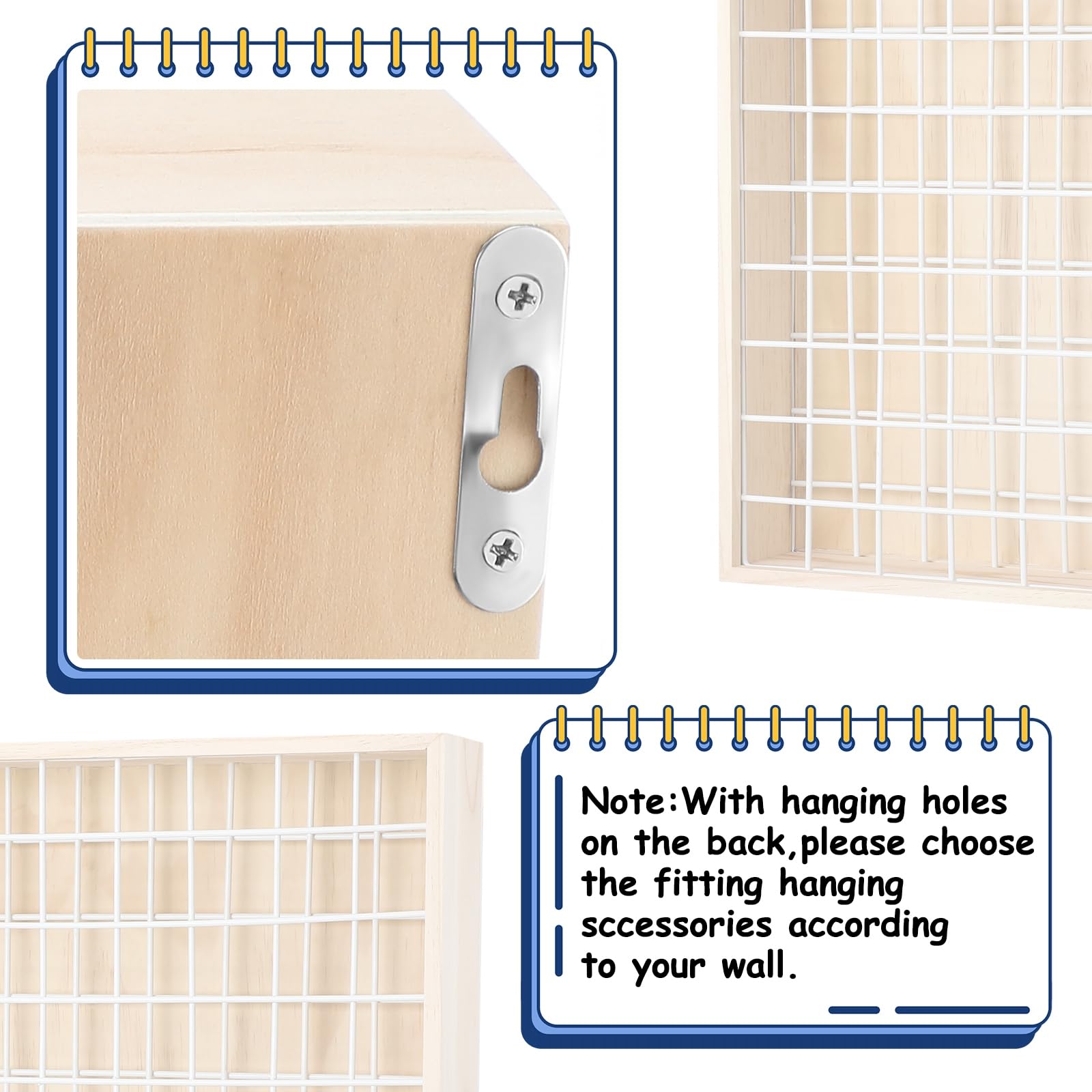 Gisafai 2-Pack Wooden Paint Storage Rack - 81 Hole Organizer For 2 Oz Bottles, Wall Mounted (14.76") - View #3