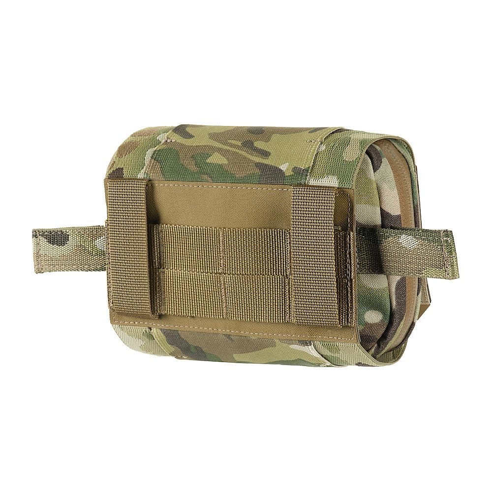 M-Tac Large Elite Horizontale Medizinische MOLLE-IFAK-Tasche – Cordura® 500D MIL-SPEC, Laser-Cut Basis, AquaGuard-YKK®-Reißverschlüsse, Abnehmbarer Erste-Hilfe-Organizer, Multicam