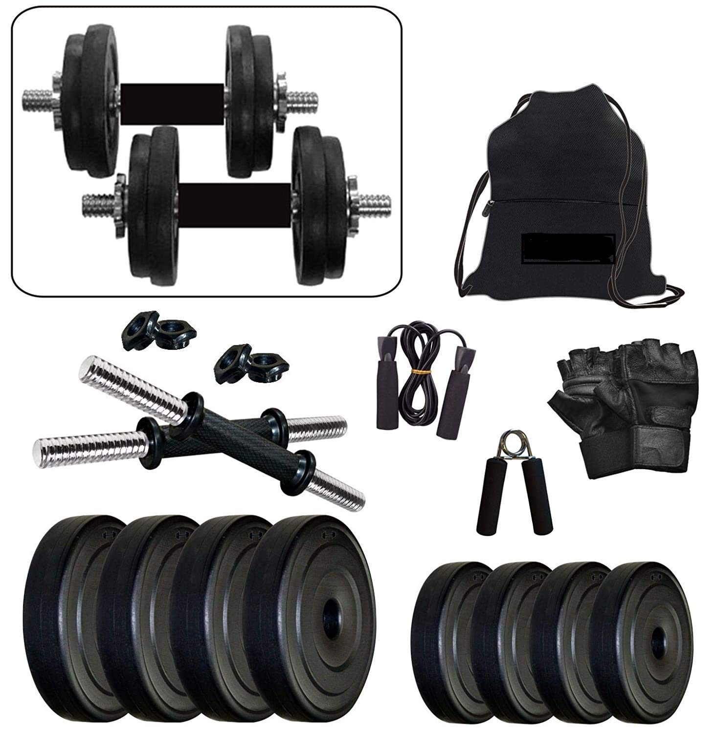 OCEL PVC-DM Combo Dumbbell (4 Kg - 26 Kg) Home Gym and Fitness Kit with Gym Accessories - 12kg (B08Y72KWWX) Amazon Price History, Amazon Price Tracker