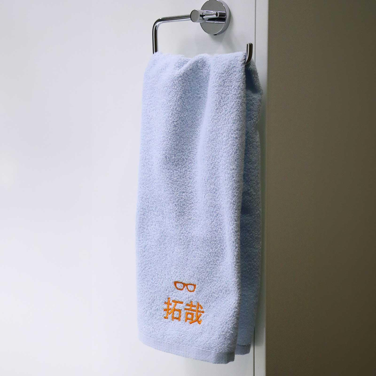 Imabari Certified Face Towel Blue Quick Dry Cotton Made in Japan