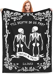 Amazon.com: Sanmbr Personalized Skeleton Flannel Throw Blankets Custom ...