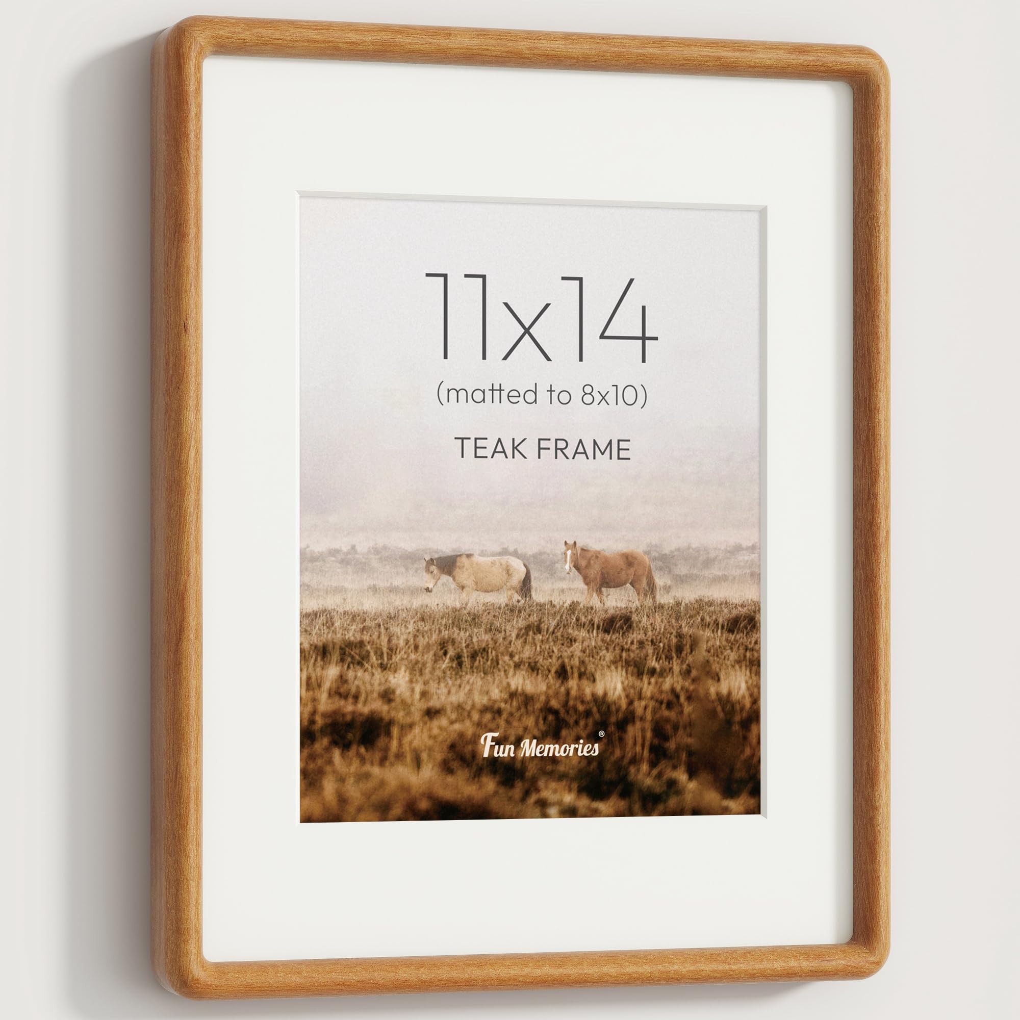 Amazon.com - 11x14 Picture Frame, Solid Teak Wood 11x14 Frame with