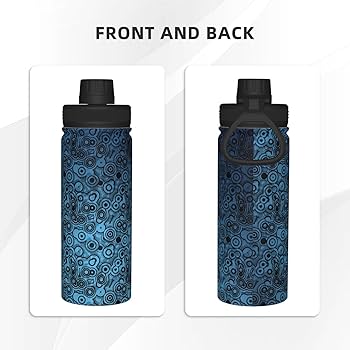 Amazon | スポーツボトル 水筒 円形 青い テクスチャ 保冷