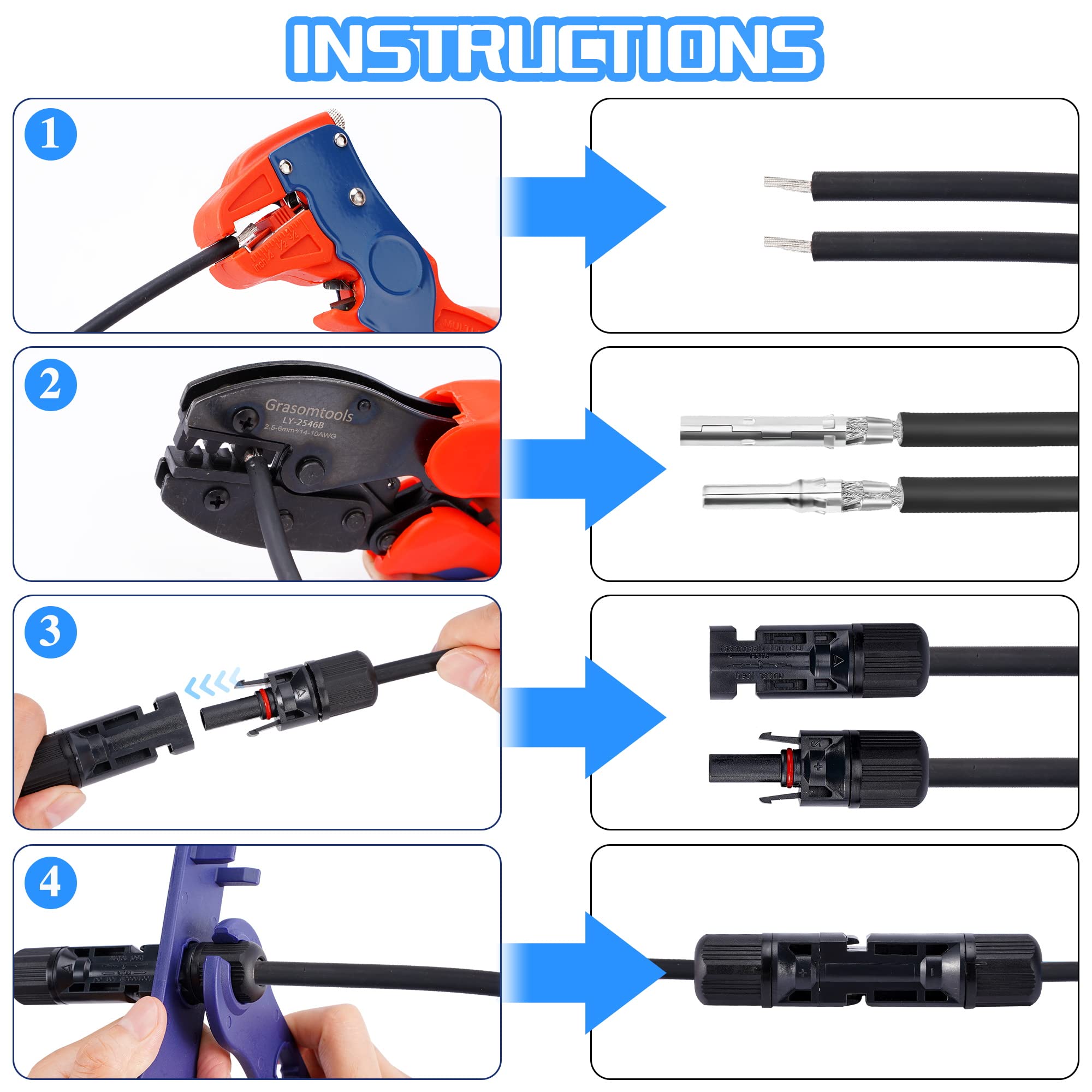 Pinze di piegatura solare per 2.5/4.0/6.0mm ² pannello solare PV cavo (Solar crimping pliers)