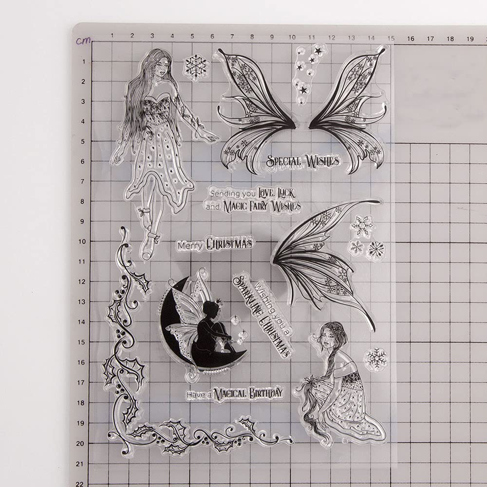 LZBRDY Stempel & Stanzschablonen-Set – Transparent, Für Grußkarten & Scrapbooking (ca. 14x14 Cm)