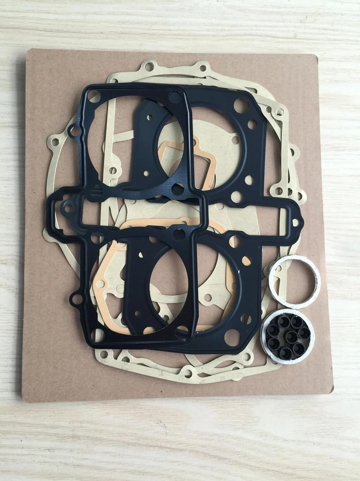 Parte del Motor Juego De Juntas Protectoras para Cárter De Cilindro De Motor De Motocicleta, para Kawasaki para Vulcan 500 EN500 1990-2009(Gasket)