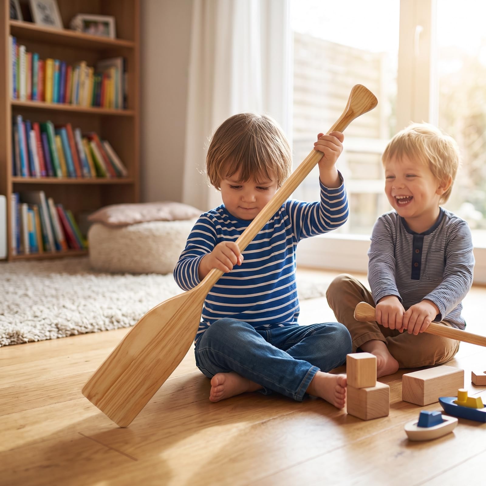 Qianly Pagaia in Legno Robusta in Legno Leggera Attrezzatura Sportiva per Bambini, 91.4cm
