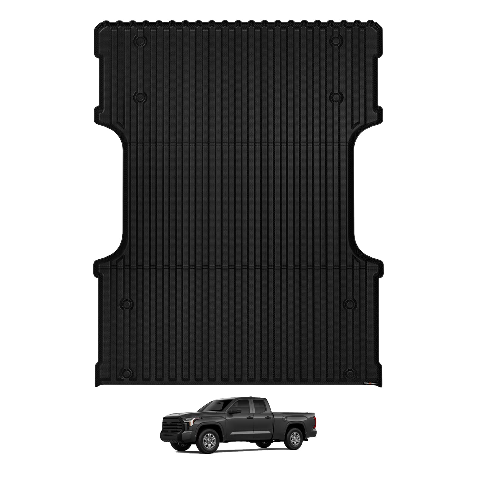Heavy Duty TPE Truck Bed Mat for 2022-2025 Toyota Tundra, 6.5FT, All Weather Protection, TripleAliners