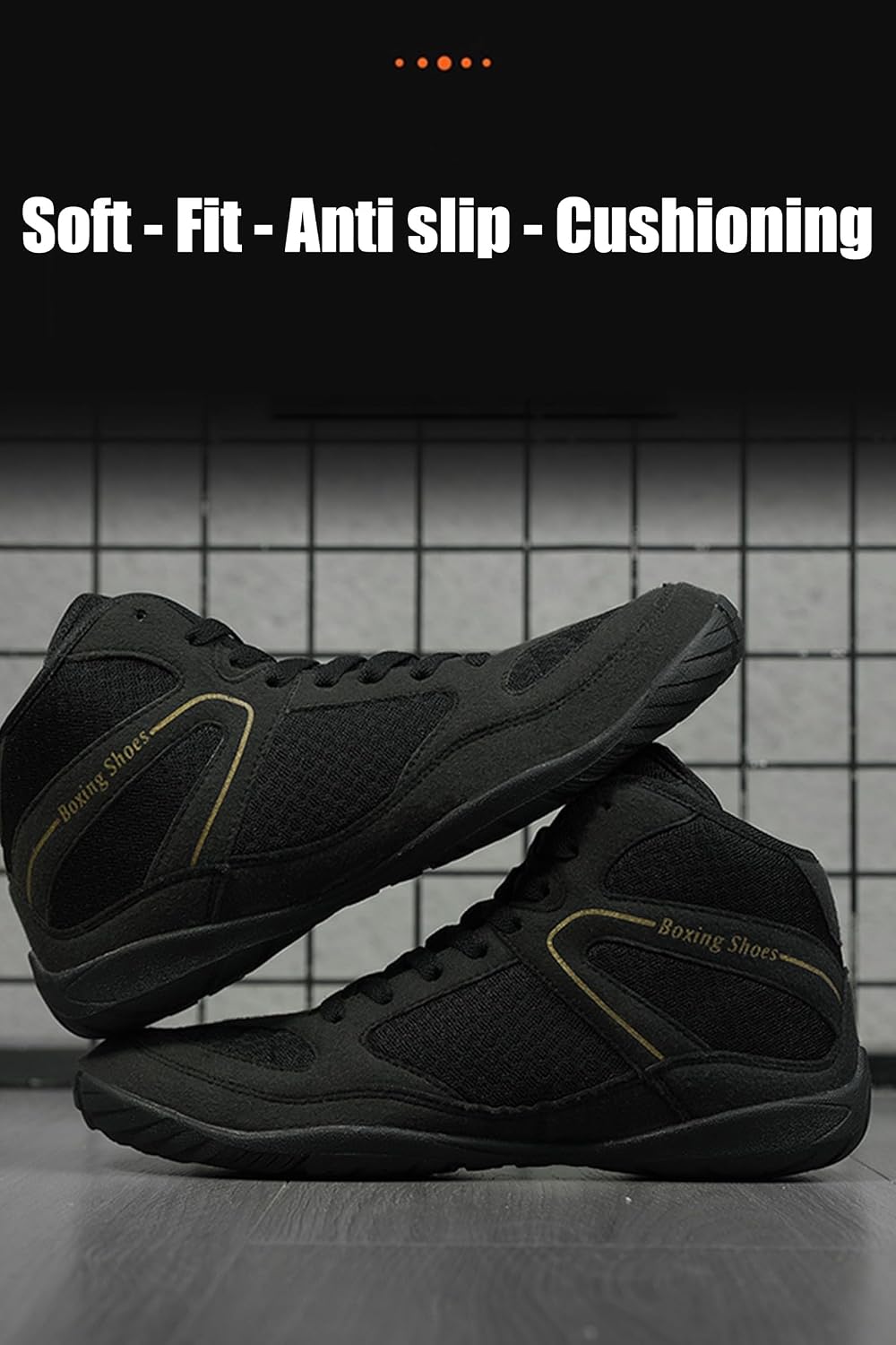 Kervaky Men's Wrestling Shoes Boxing Shoes Professional Training Shoes Lightweight Breathable Weightlifting Shoes Fitness Shoes