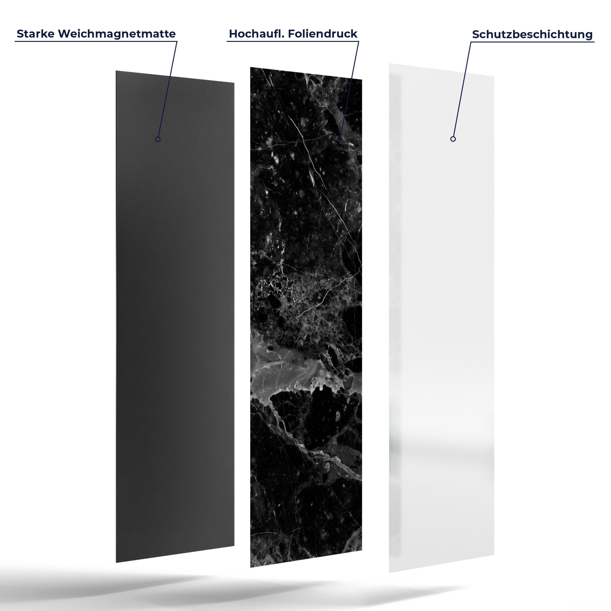 DEQORI Folia magnetyczna do lodówki 60 x 190 cm | motyw marmurowej płyty blisko | dekoracyjna mata magnetyczna ochrona przed zamrażarką | magnetyczna folia dekoracyjna samoprzylepna, magnetyczna i
