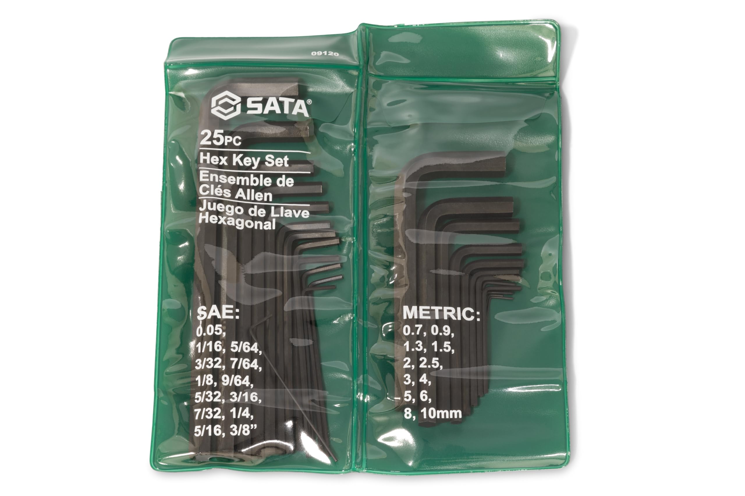 SATA Innensechskant-Schlüssel-Set 25-teilig – Metrisch & SAE, Chrom-Vanadium-Stahl, Mit Kugelende