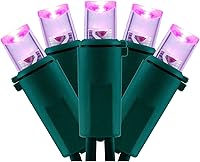Vista 15 de YULETIME 200 luces LED de Navidad de gran angular de color blanco cálido, cable verde de 66 pies, certificado UL, juego de luces navideñas de 0.197