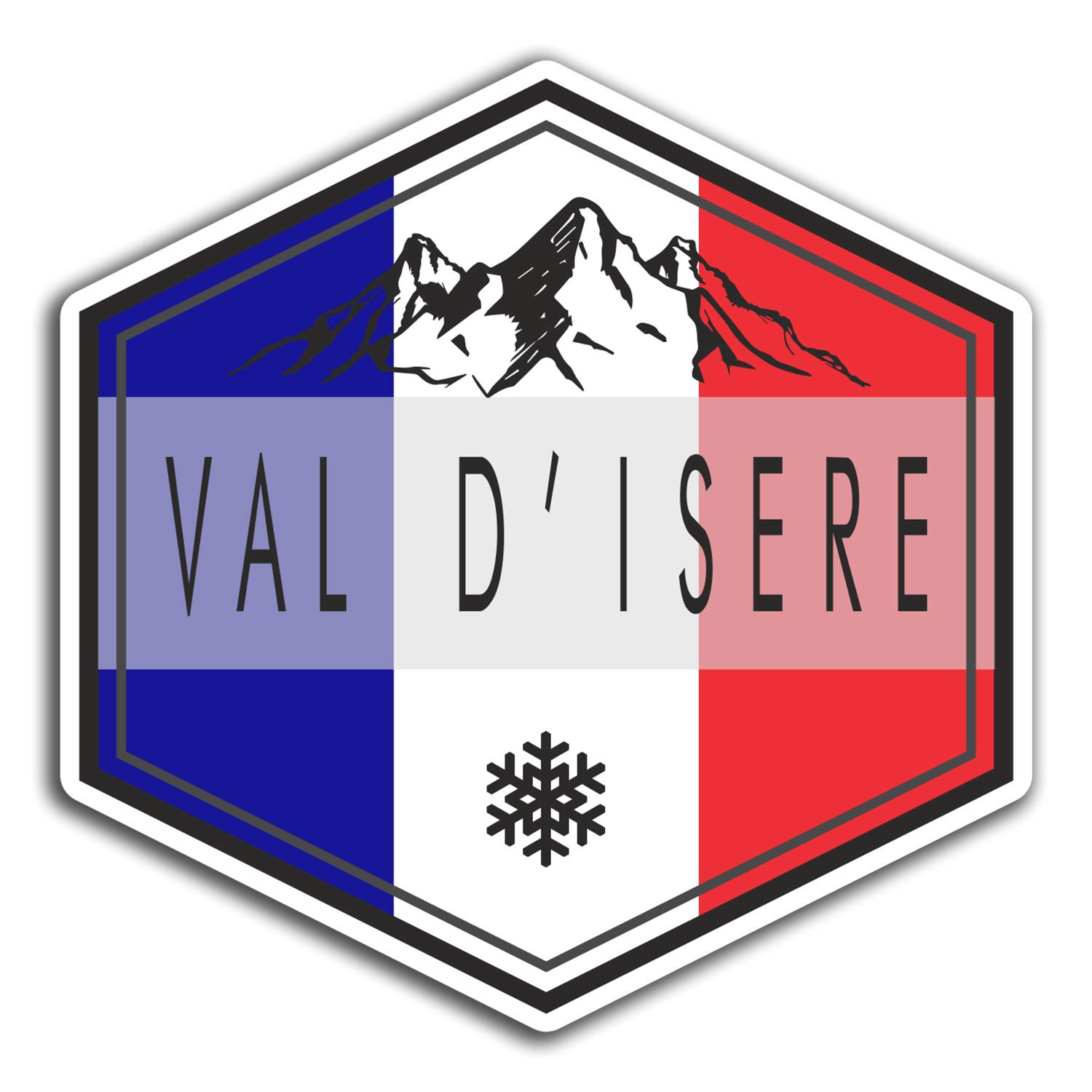 2 x 10cm Val D'Isere France Vinyl Stickers - Flag Sticker Laptop Luggage #23015 (10cm Wide)