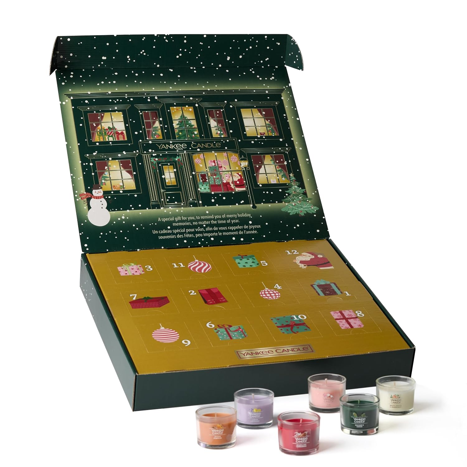 Yankee Candle Signature Votive Mini Candle Jars, 12 Days of Christmas Candle Advent Calendar 2026 Variety Pack, Natural Soy Wax Blend Candle with Natural Fiber Wick, 1.3 OZ Glass Jar, (Pack of 12)