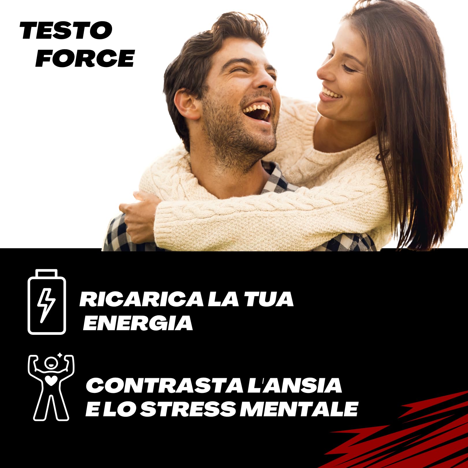 TESTO FORCE | 90 Compresse | Azione Rapida e Potente | Aumento Massa Muscolare Uomo, Alto Dosaggio di Tribulus Terrestris, Maca Peruviana, Ashwaganda, Zinco