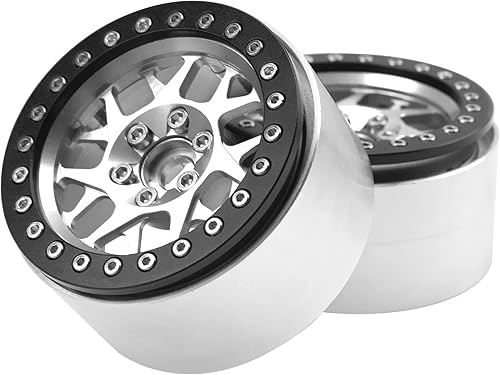 Miniatura 16 de 4Pack HIRCQOO Metal 2.2 inch Beadlock Wheel Rims 12 Hex Hubs Compatible with Axial SCX10 90046 SCX10-III Redcat Gen7 D90 Traxxas TRX4 Tamiya CC01