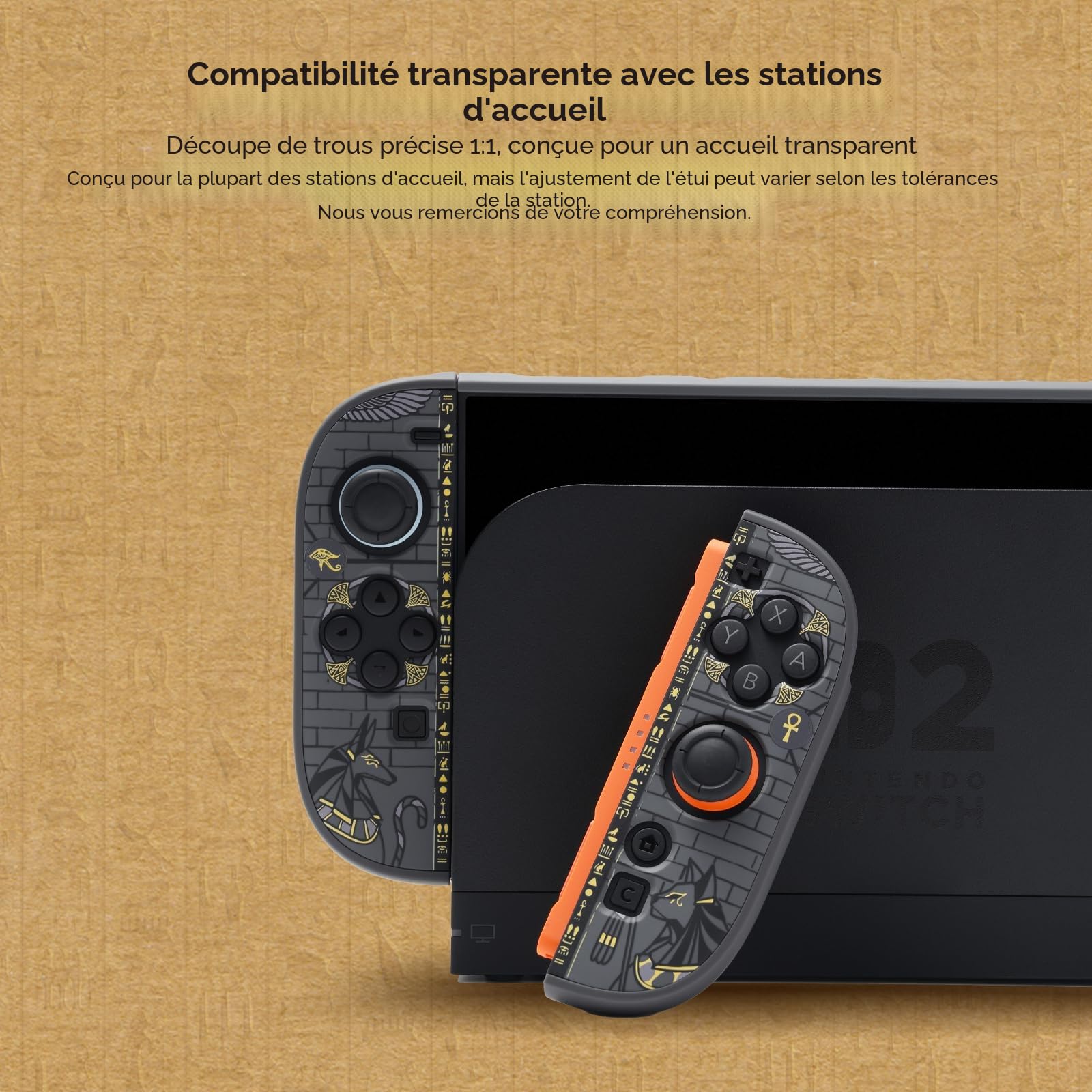 GeekShare Coque rigide compatible avec Nintendo Switch 2 (2025), anti-rayures pour station d'accueil pour Switch 2 avec joysticks amovibles - Royaume mystique