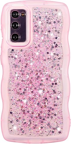 Miniatura 56 de ZTOFERA Funda protectora para Samsung Galaxy A14 4G/5G de 6.6", ondulada, con brillantina de estrella, poliuretano termoplástico transparente, suave