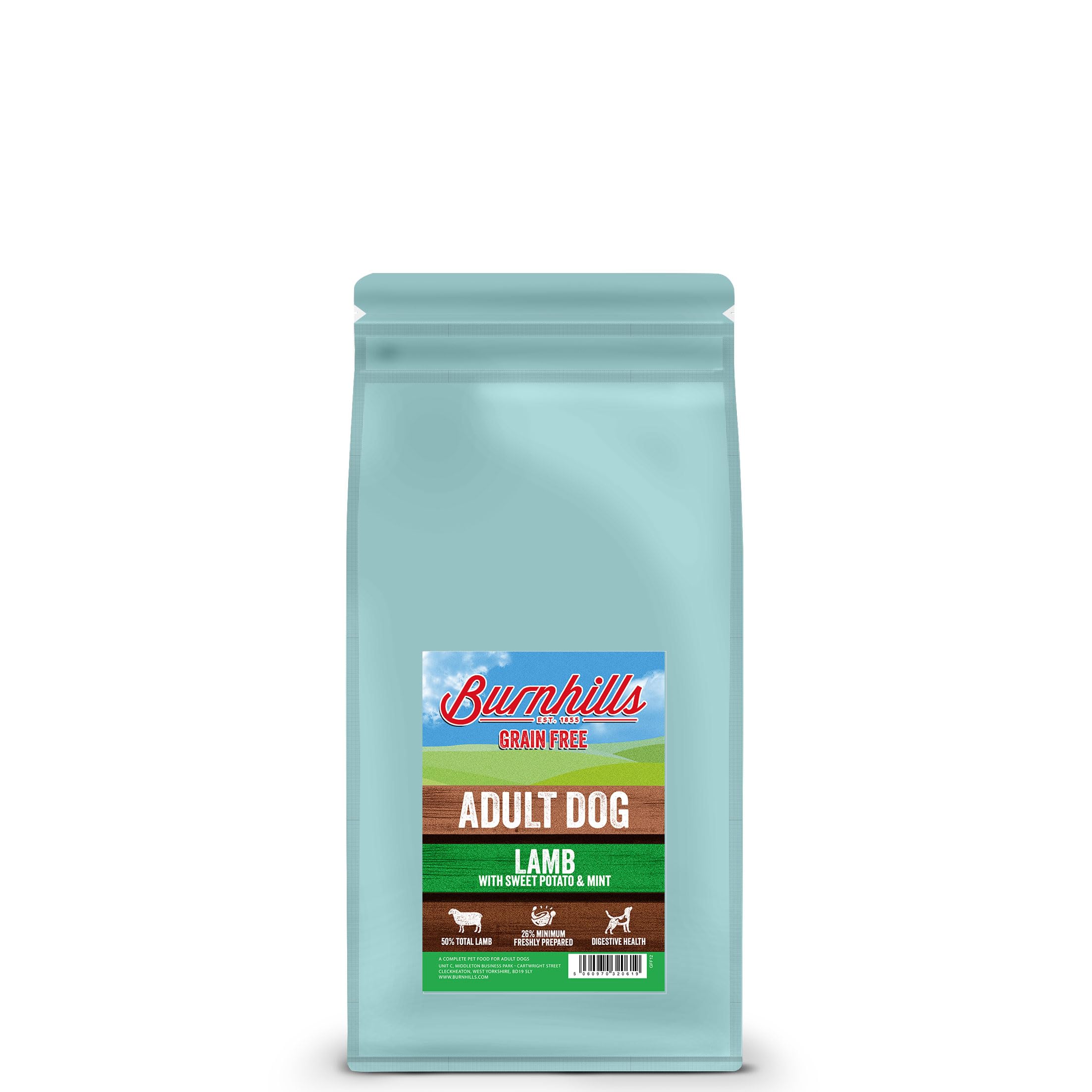 Burnhills Grain Free Lamb, Sweet Potato & Mint Adult Dog Food 2Kg