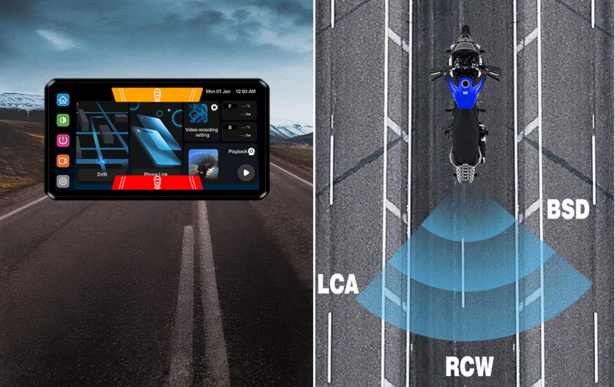 AlienRider M2 Pro Motorrad Multimediasystem + Kameras