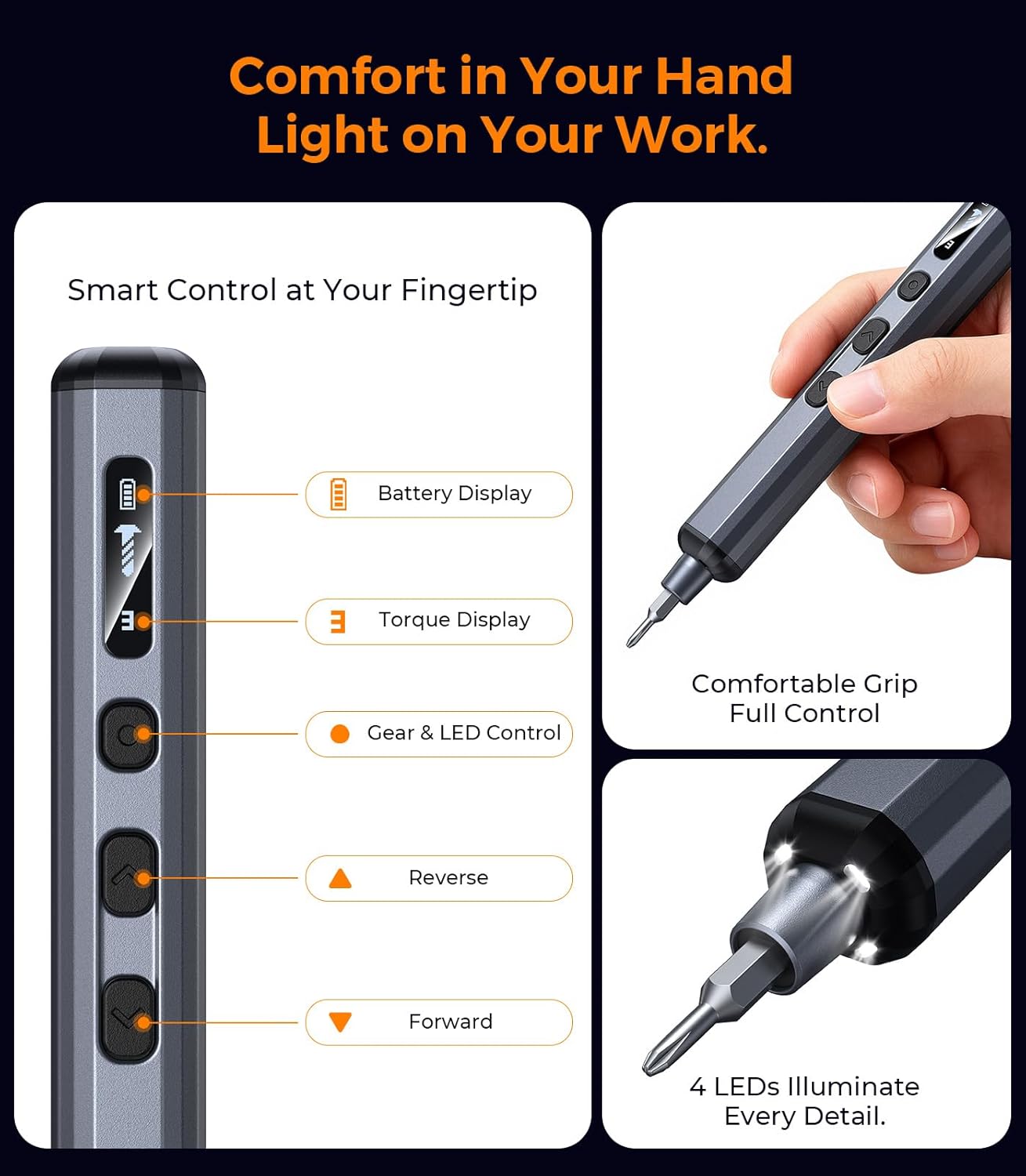AXTH 76-in-1 Mini Electric Screwdriver Set, [Precise Torque Control] Magnetic Power Precision Screw driver, Rechargeable Tiny Cordless Repair Tool Kit, for Eyeglass, Watch, Computer, PS5, Electronic