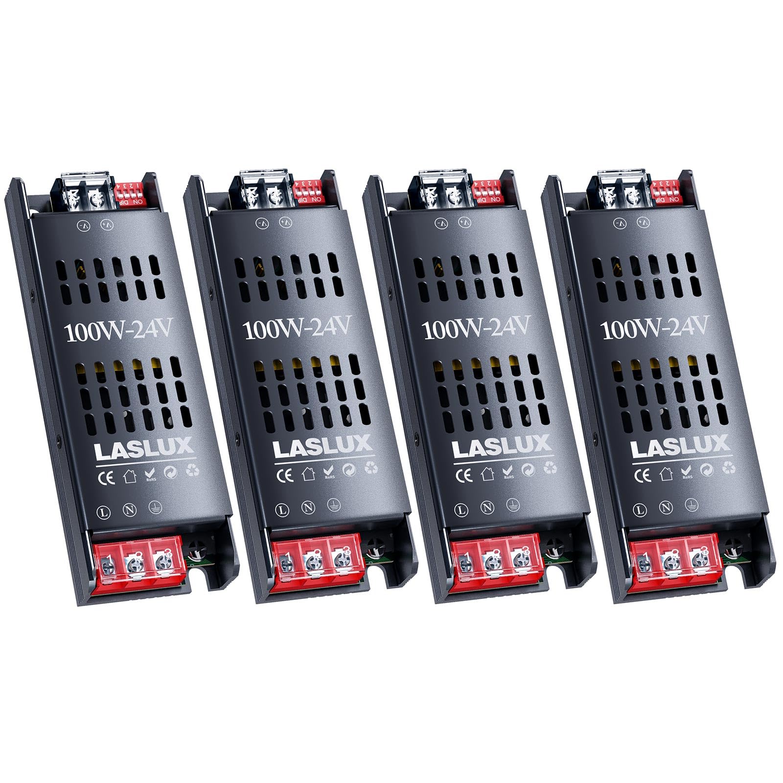 4 Pezzi Alimentatore LED 12v 16.7A 200W, Dimmer Trasformatore Universale LED AC 220V a DC 12v, Professionale Alimentatore per Strisce e Luce a Bassa Tensione (12v, 200, Watt)